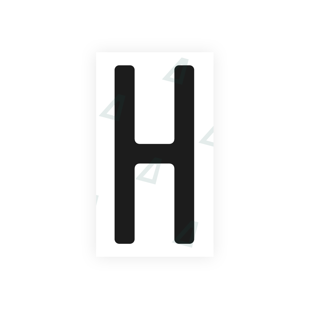 Nanofilm Ecoslick™ for US (Quebec) license plates - Symbol "H"