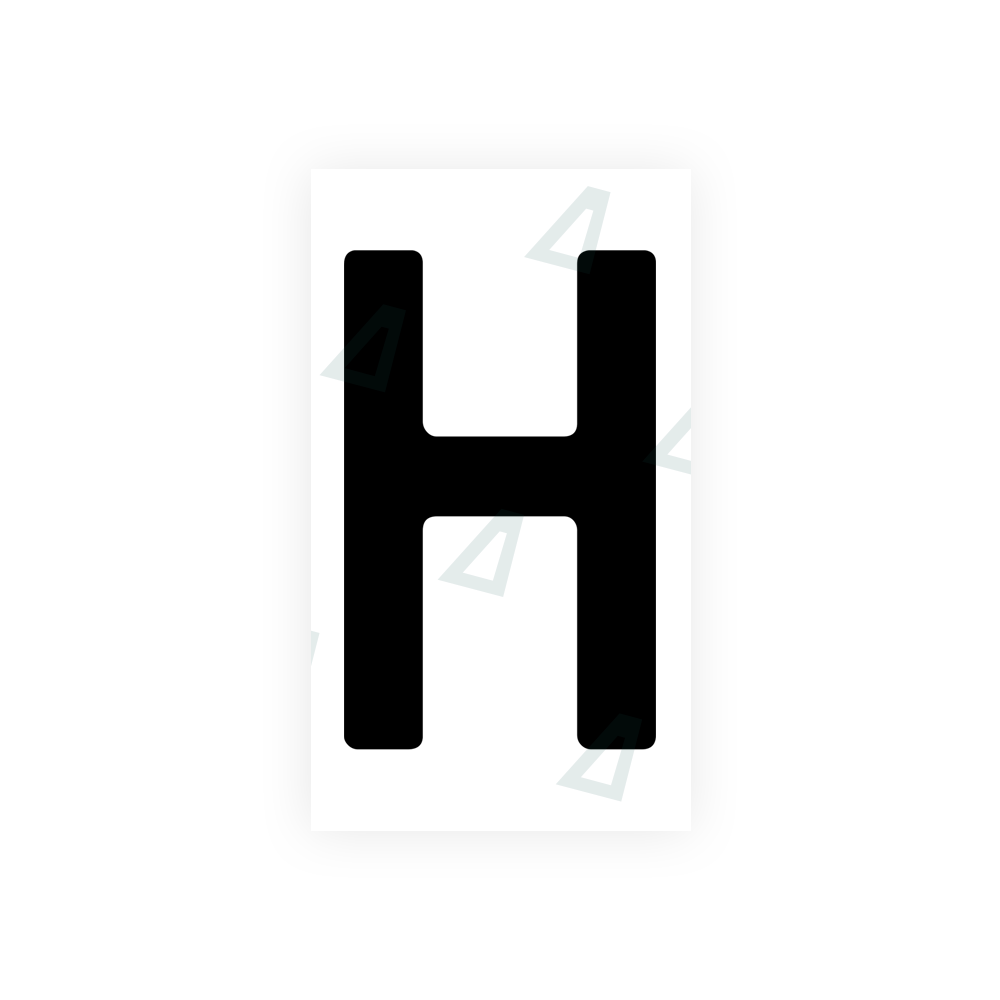 Nanofilm Ecoslick™ for moldova number plates - Symbol "H"