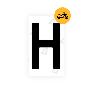 Alite Nanofilm for Cyprus moto license plates - Symbol "H" - Alite