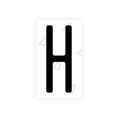 Nanofilm Ecoslick™ for US (Wisconsin) license plates - Symbol "H"