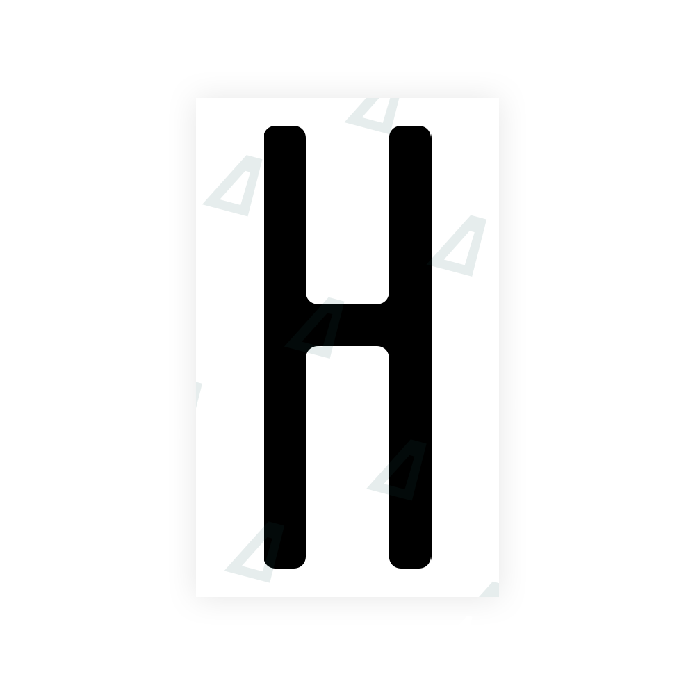 Nanofilm Ecoslick™ for US (New Jersey - 2) license plates - Symbol "H"