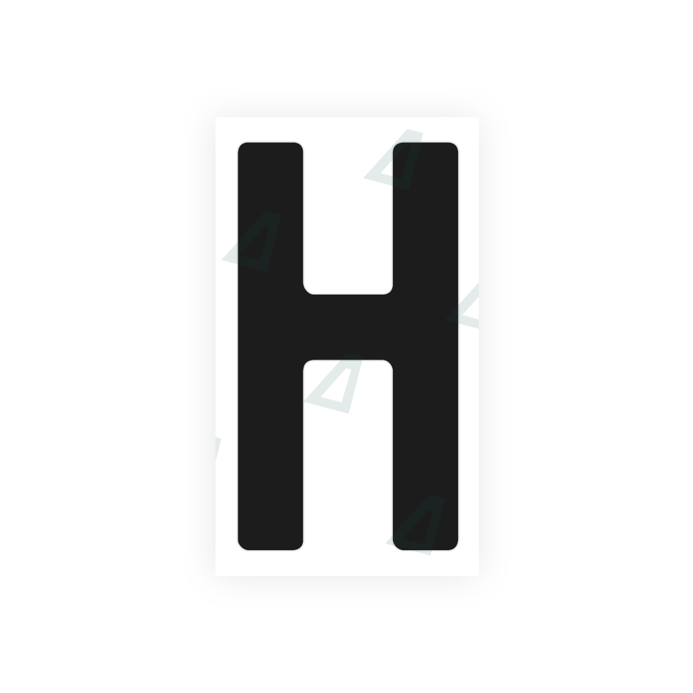 Nanofilm Ecoslick™ for german (standard) number plates - Symbol "H"