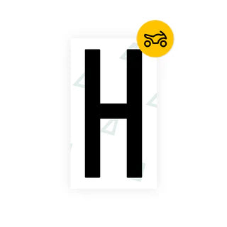 Nanofilm Ecoslick™ for US (South Dakota) Moto license plates - Symbol "H"