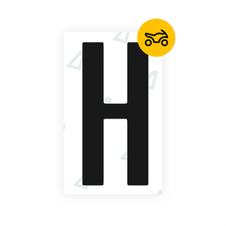 Nanofilm Ecoslick™ for US (Texas) Moto license plates - Symbol "H"