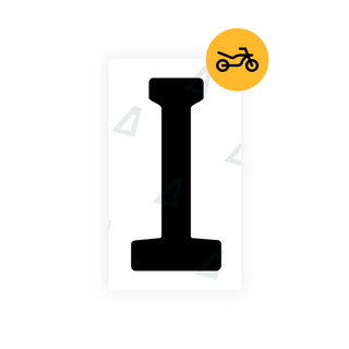 Alite Nanofilm for Cyprus moto license plates - Symbol "I" - Alite