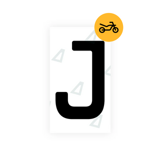 Alite Nanofilm for Cyprus moto license plates - Symbol "J" - Alite