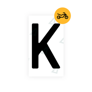 Alite Nanofilm for Cyprus moto license plates - Symbol "K" - Alite