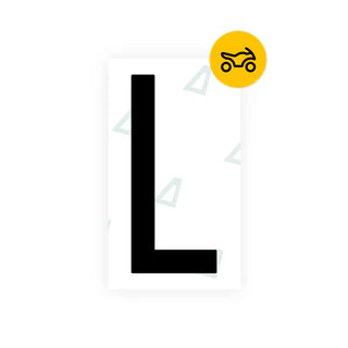Nanofilm Ecoslick™ for US (South Dakota) Moto license plates - Symbol "L"