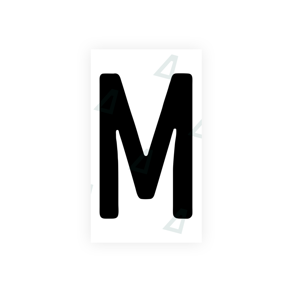 Nanofilm Ecoslick™ for swiss license plates - Symbol "M"