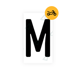 Alite Nanofilm for Switzerland Moto license plates - Symbol "M"