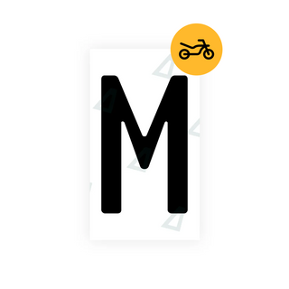 Alite Nanofilm for Cyprus moto license plates - Symbol "M" - Alite