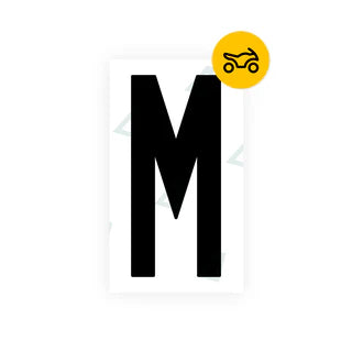 Nanofilm Ecoslick™ for US (South Dakota) Moto license plates - Symbol "M"