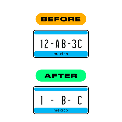 Nanofilm Ecoslick™ for mexican license plates - Symbol "Y"