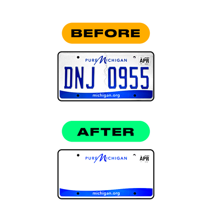 Nanofilm Ecoslick™ for US (Michigan) license plates - Symbol "D"