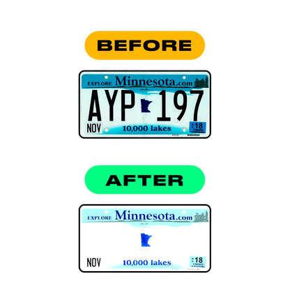 anti radar number plate stickers