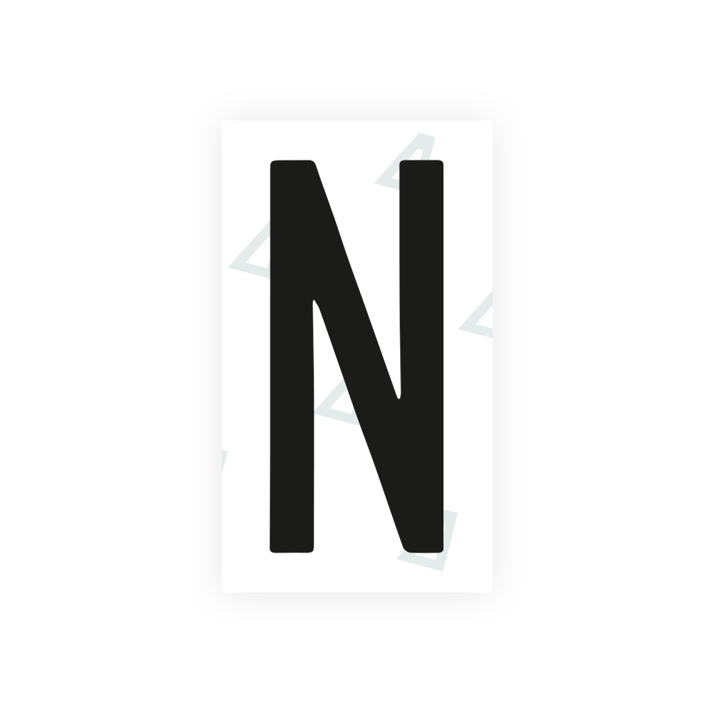 Nanofilm Ecoslick™ for mexican license plates - Symbol "N"