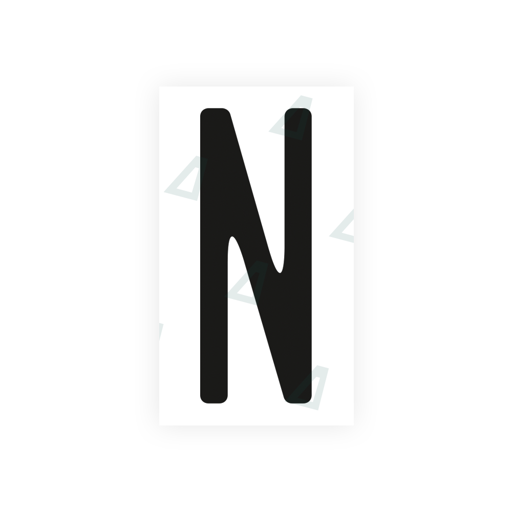 Nanofilm Ecoslick™ for US (Ohio 2013) license plates - Symbol "N"