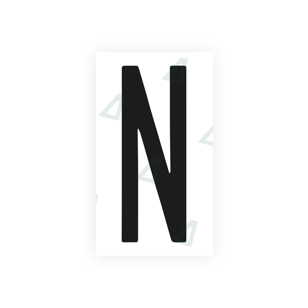 Nanofilm Ecoslick™ for US (New York 2001) license plates - Symbol "N"