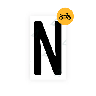 Alite Nanofilm for Switzerland Moto license plates - Symbol "N"