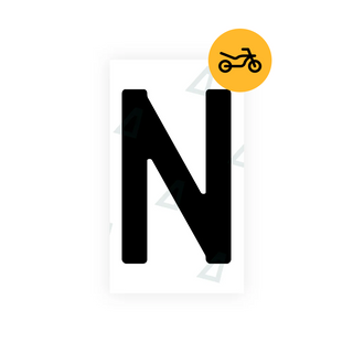 Alite Nanofilm for Cyprus moto license plates - Symbol "N" - Alite
