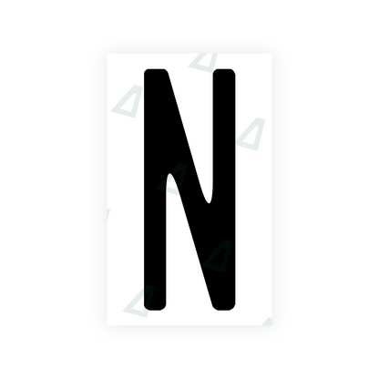 Nanofilm Ecoslick™ for US (New Jersey - 2) license plates - Symbol "N"