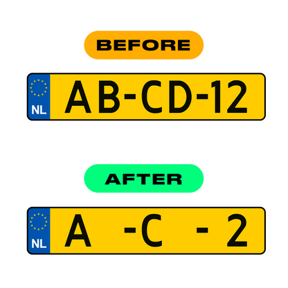 Nanofilm Ecoslick™ for dutch license plates - Symbol "0"