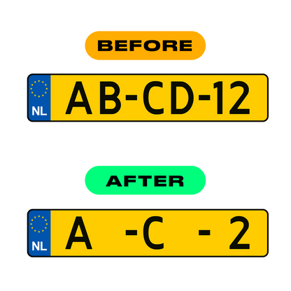 Nanofilm Ecoslick™ for dutch license plates - Symbol "G"