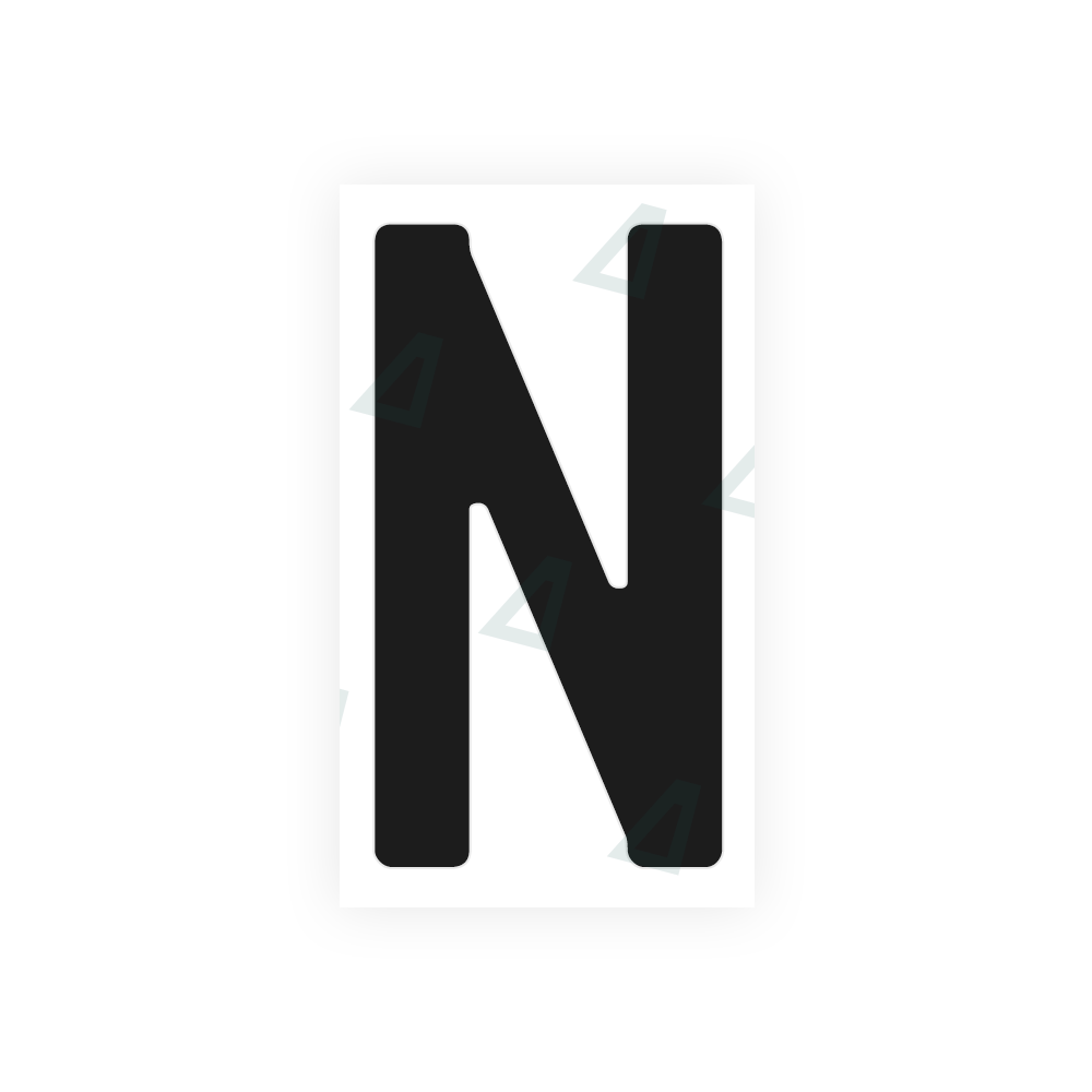 Nanofilm Ecoslick™ for german (standard) number plates - Symbol "N"