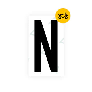 Nanofilm Ecoslick™ for US (South Dakota) Moto license plates - Symbol "N"