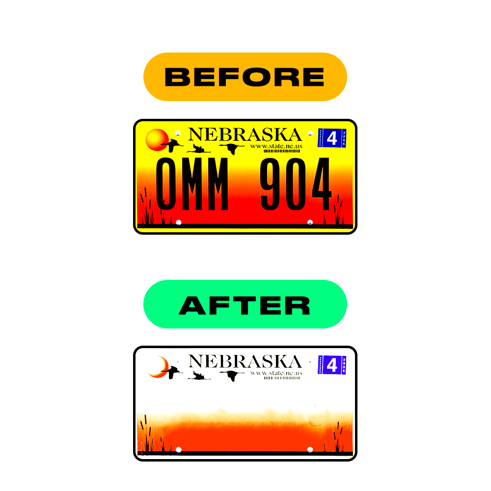 anti radar number plate stickers