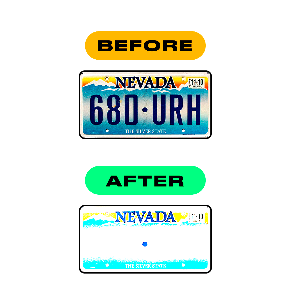 license plate film cover