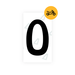 Alite Nanofilm for Cyprus moto license plates - Symbol "O" - Alite