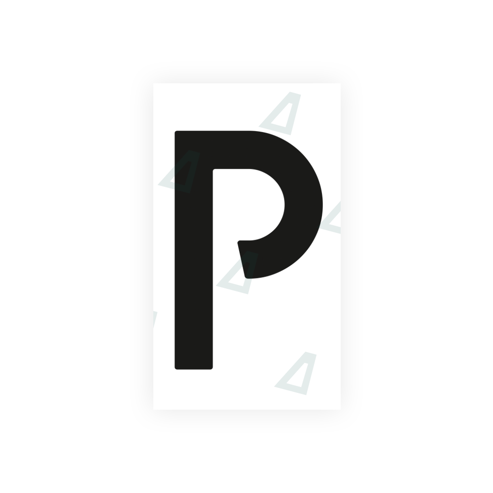 Nanofilm Ecoslick™ for dutch license plates - Symbol "P"