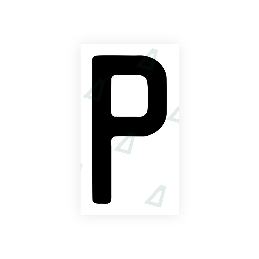 Nanofilm Ecoslick™ for swiss license plates - Symbol "P"