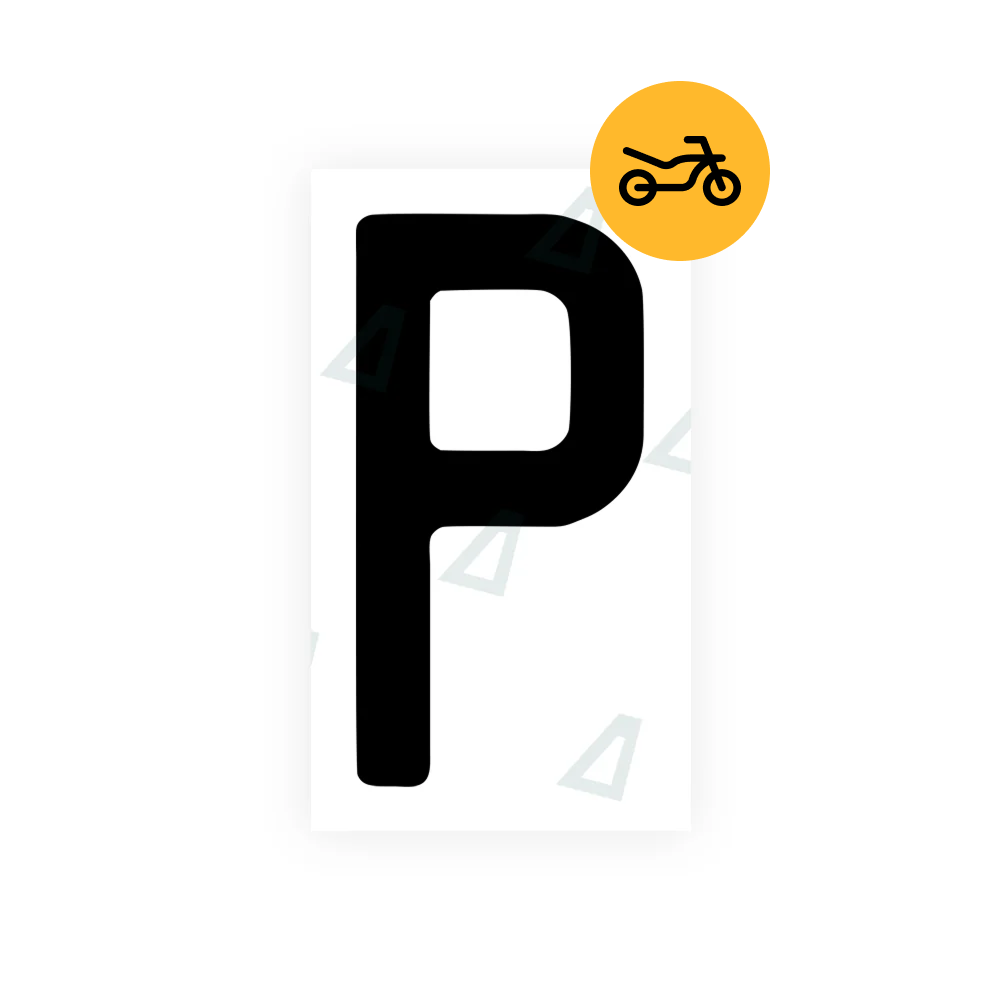 Alite Nanofilm for Switzerland Moto license plates - Symbol "P"