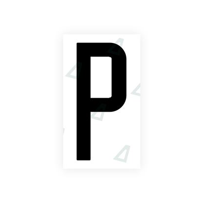 Nanofilm Ecoslick™ for US (New Jersey) license plates - Symbol "P"