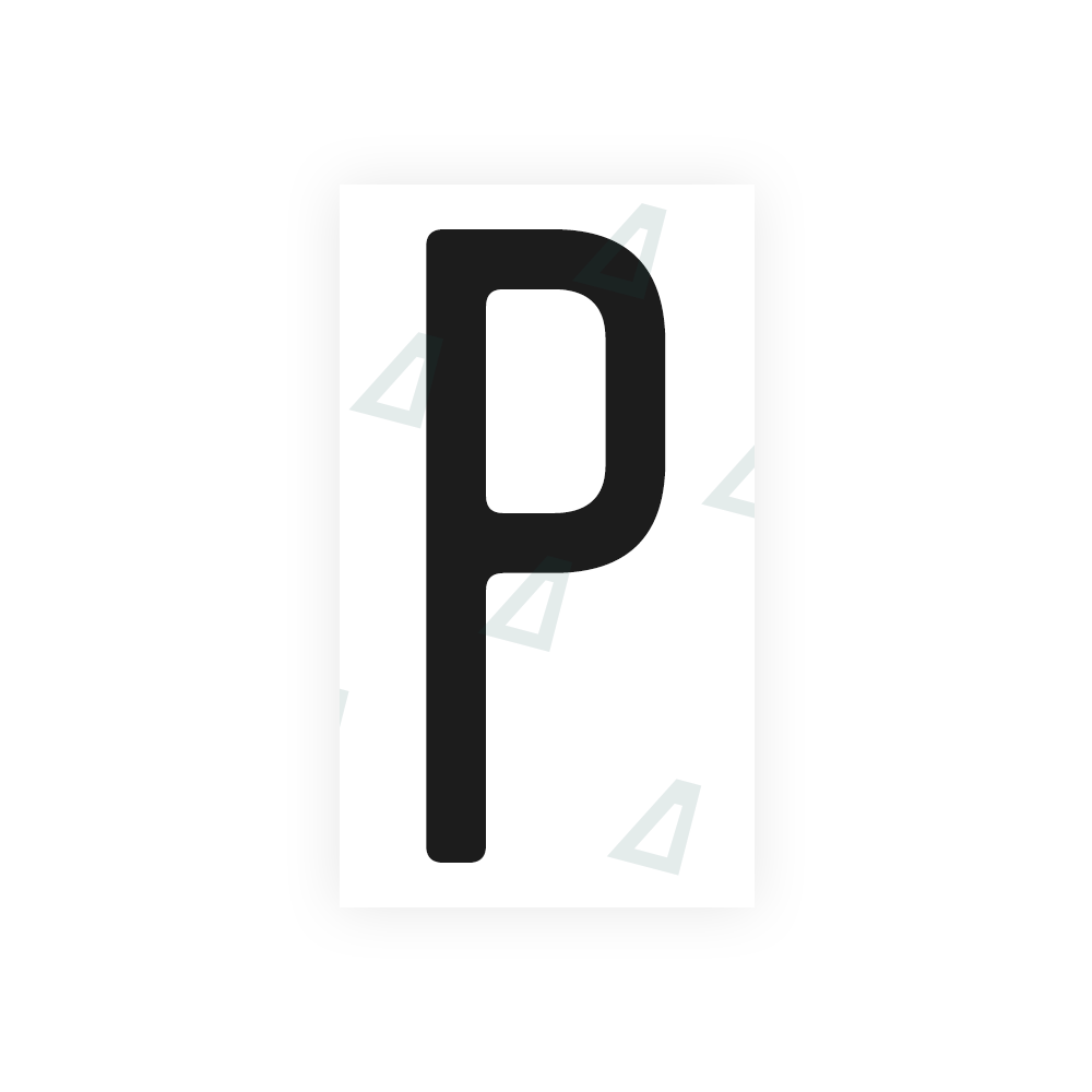 Nanofilm Ecoslick™ for US (Maryland) license plates - Symbol "P"