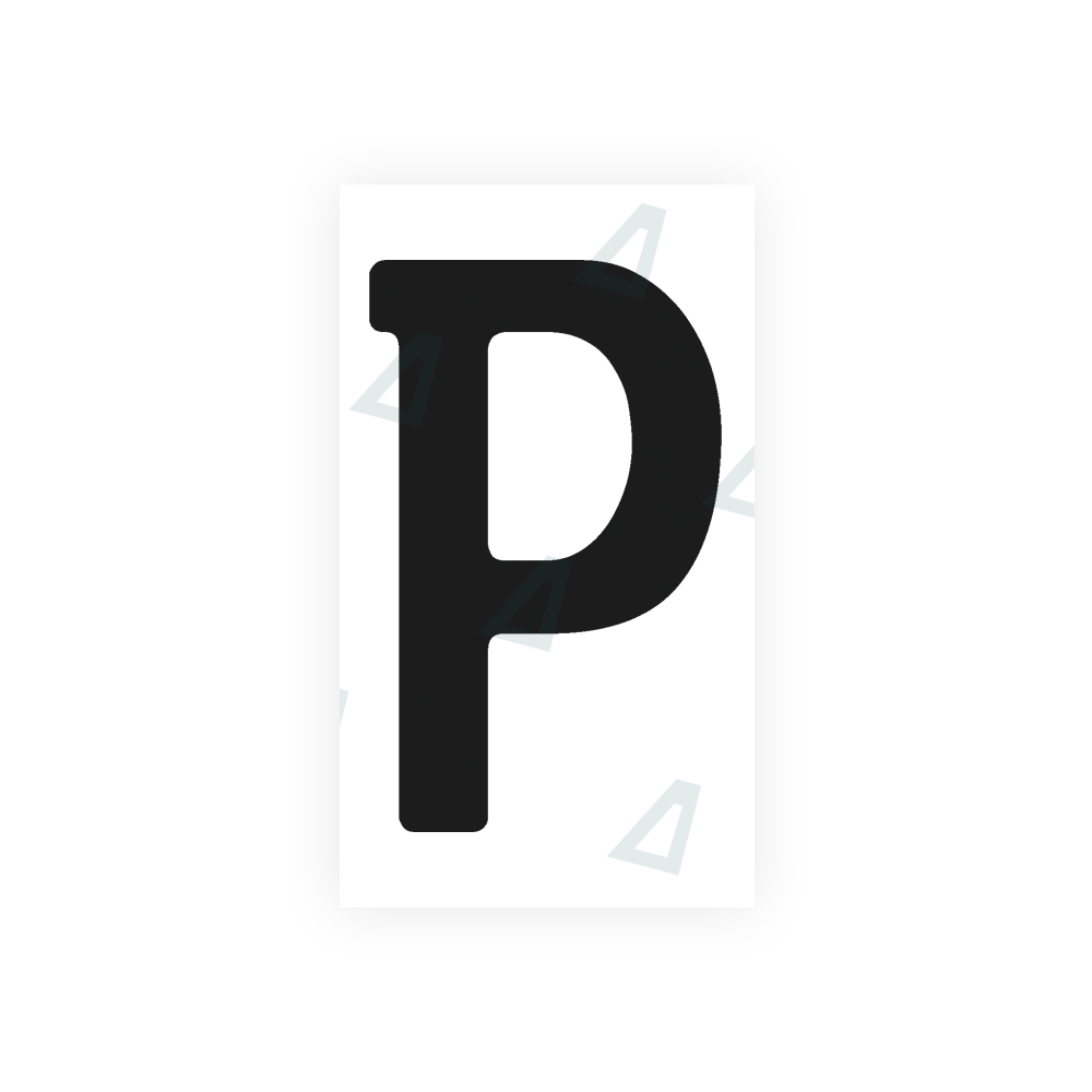 Nanofilm Ecoslick™ for paraguay license plates - Symbol "P"