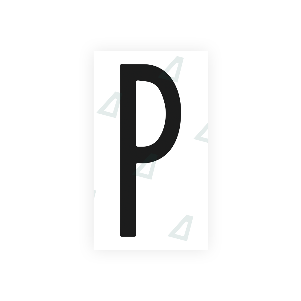 Nanofilm Ecoslick™ for US (New York 2001) license plates - Symbol "P"