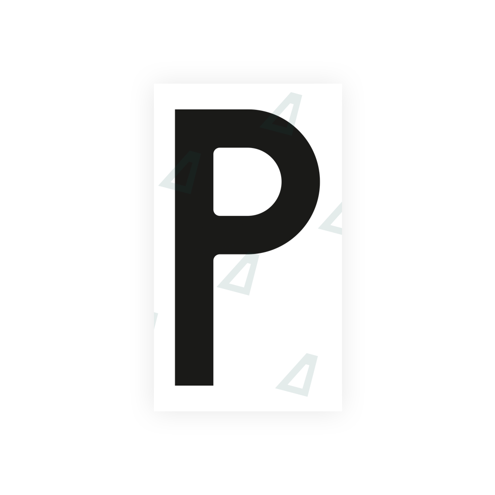 Nanofilm Ecoslick™ for czech license plates - Symbol "P"