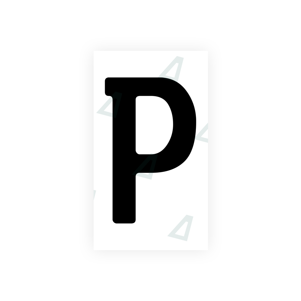 Nanofilm Ecoslick™ for moldova number plates - Symbol "P"