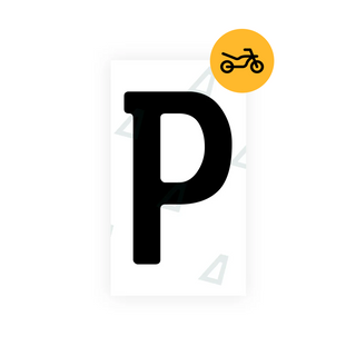 Alite Nanofilm for Cyprus moto license plates - Symbol "P" - Alite