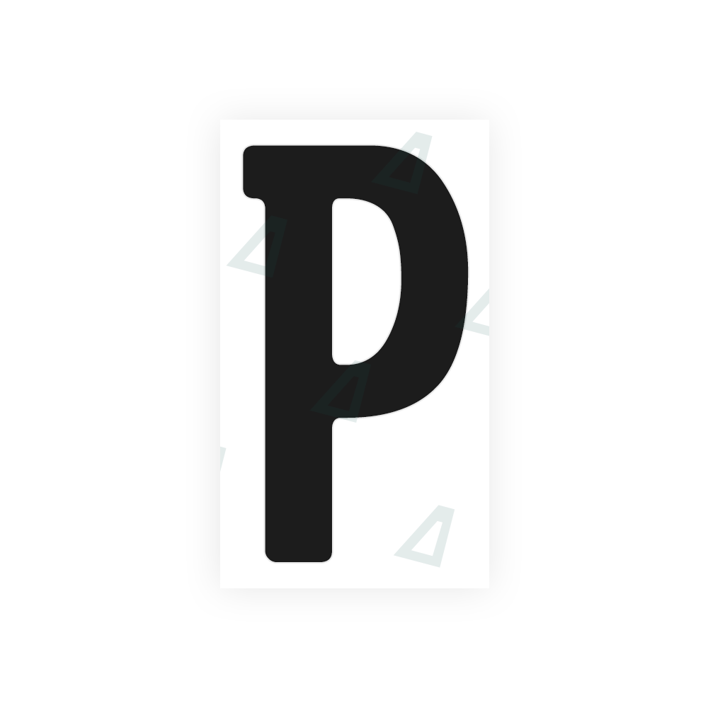 Nanofilm Ecoslick™ for german (standard) number plates - Symbol "P"