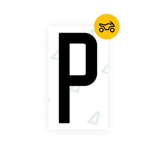 Nanofilm Ecoslick™ for US (South Dakota) Moto license plates - Symbol "P"