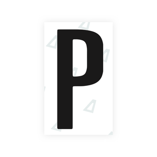 Nanofilm Ecoslick™ for US (Texas) Moto license plates - Symbol "P"