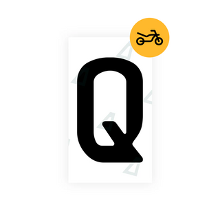Alite Nanofilm for Cyprus moto license plates - Symbol "Q" - Alite