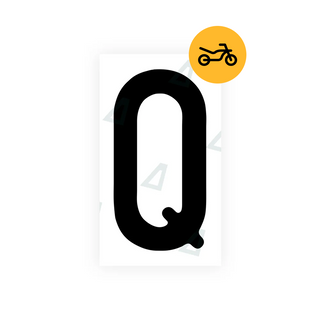 Alite Nanofilm for Switzerland Moto license plates - Symbol "Q"