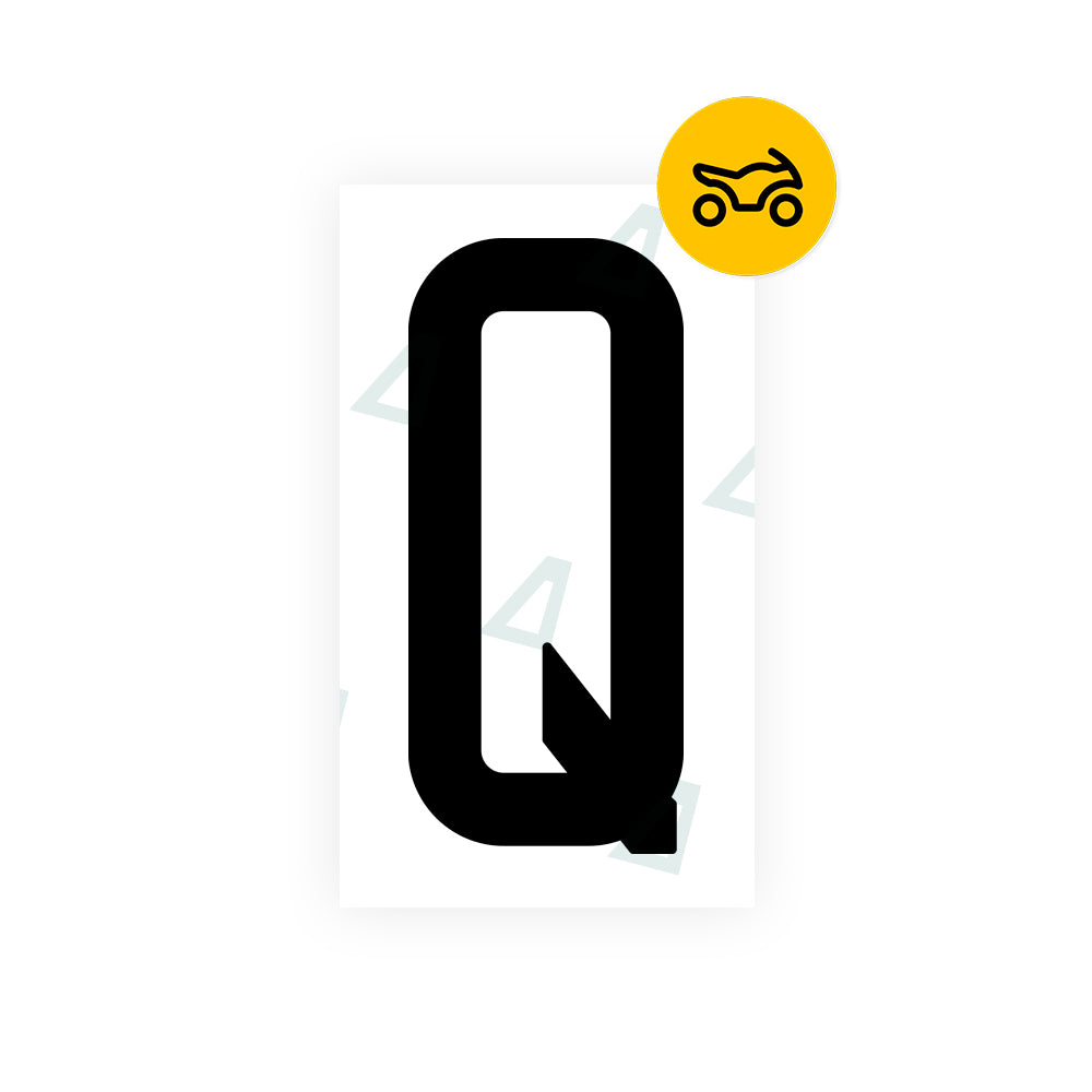 Nanofilm Ecoslick™ for US (New Jersey) Moto license plates - Symbol "Q"