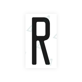 Nanofilm Ecoslick™ for CA (Ontario) license plates - Symbol "R"