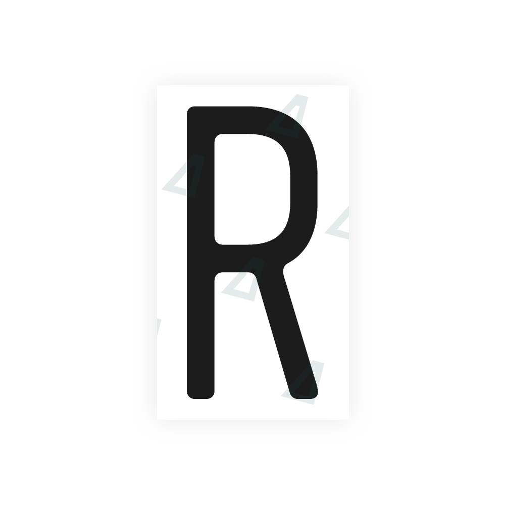 Nanofilm Ecoslick™ for US (Maryland) license plates - Symbol "R"